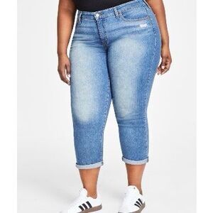 Levi’s Mid Rise Roll-Cuff Boyfriend Denim Jeans Driving Away 18W